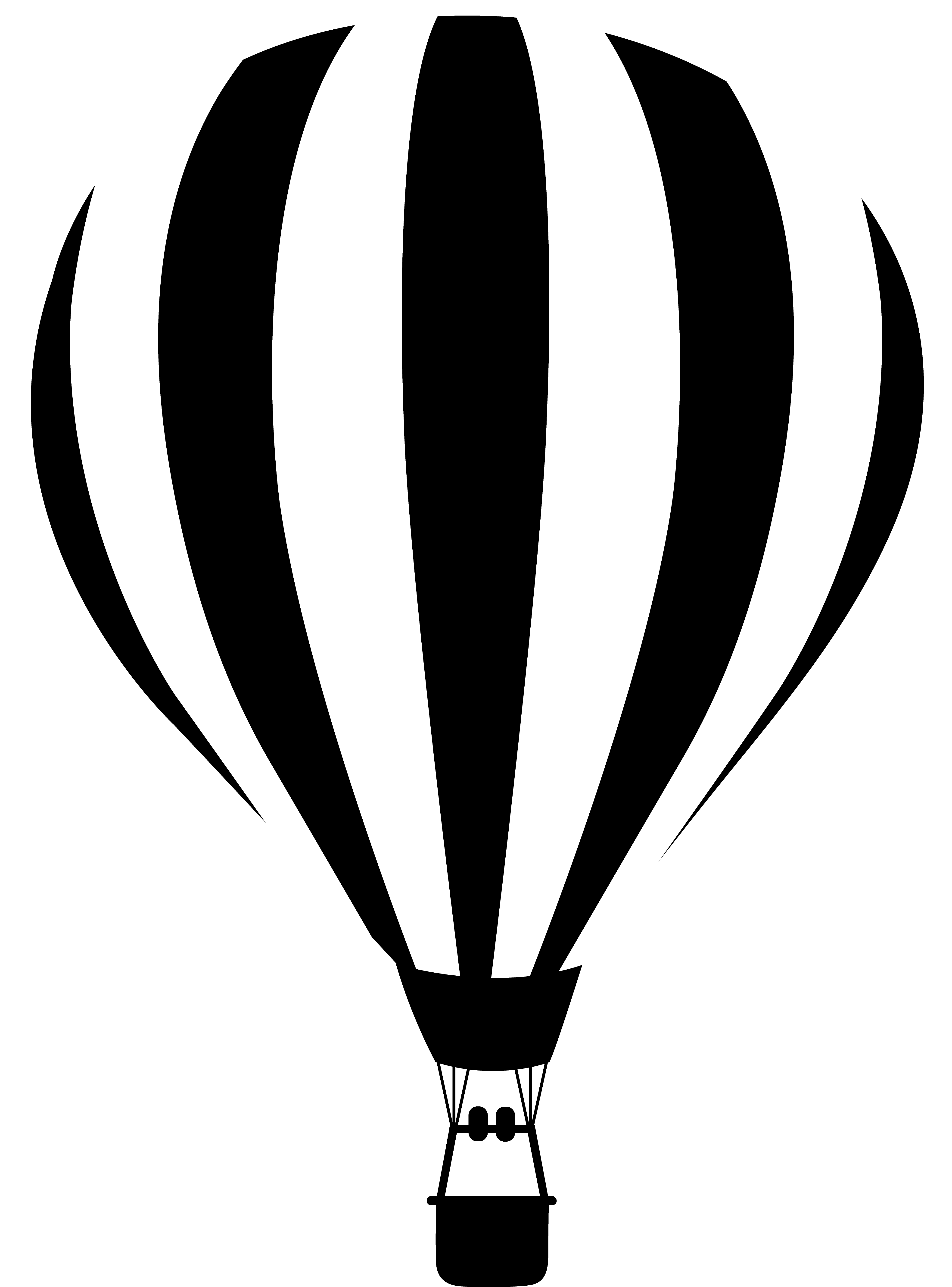 PNG Hot Air Balloon Black And White - 52706.