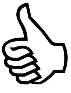 Clipart - Thumb up - white