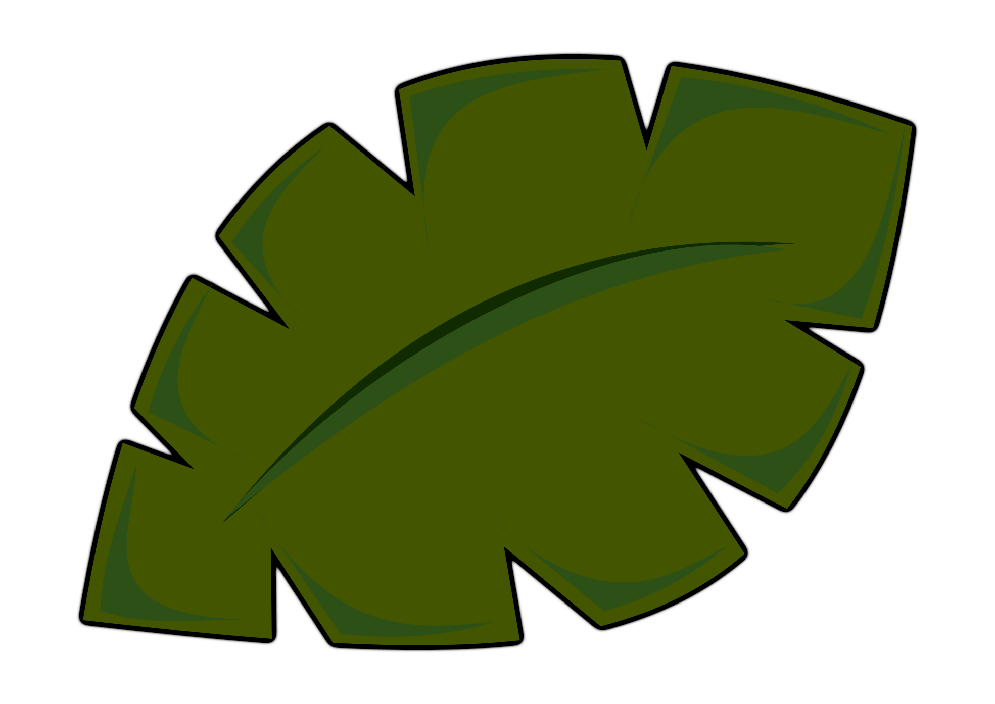 Jungle Leaf Template - Clipar
