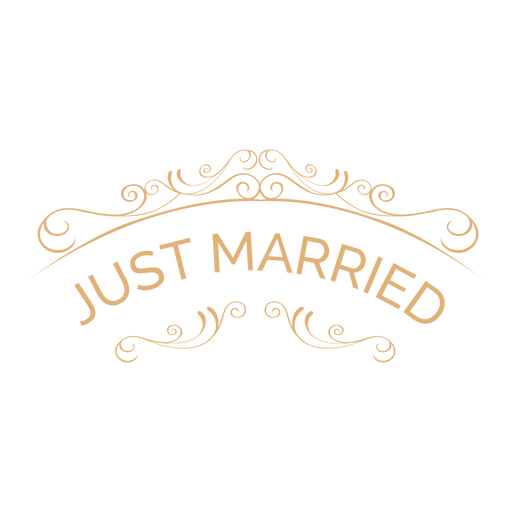 Just married wedding label 5 