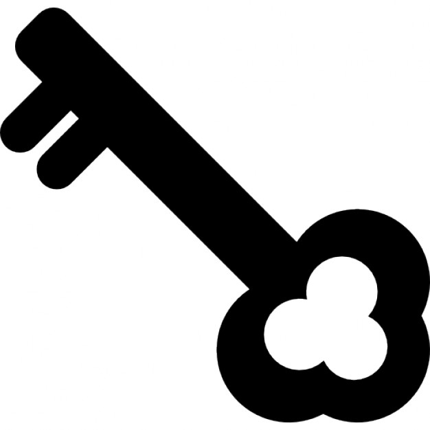 Circular small key shape icon