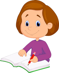 Kid Writing Clipart - Gallery