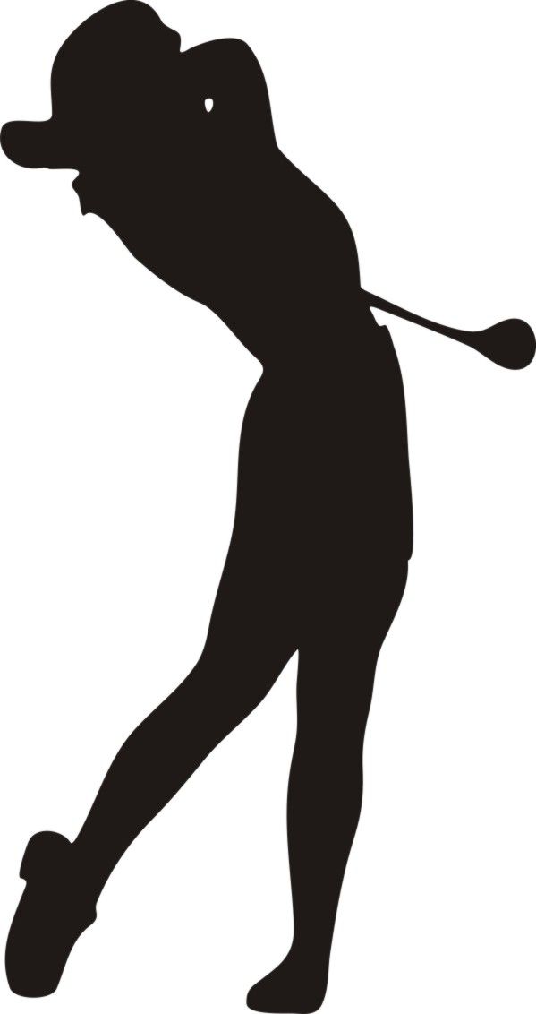 Female Golfer Silhouette Ve