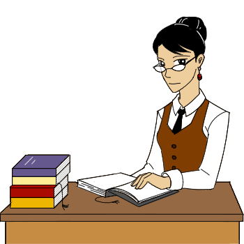 Girl Classroom Librarian Clip