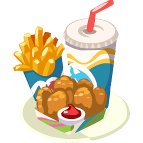 hamburger fast food meal - /f