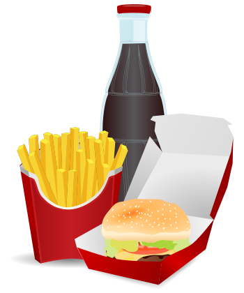 hamburger fast food meal - /f