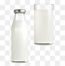 3D milk bottle, Vector, PSD, 