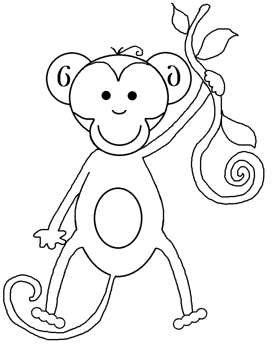 And White Baby Monkey Clip Ar