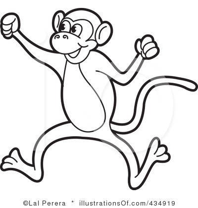 PNG Monkey Black And White - 42259