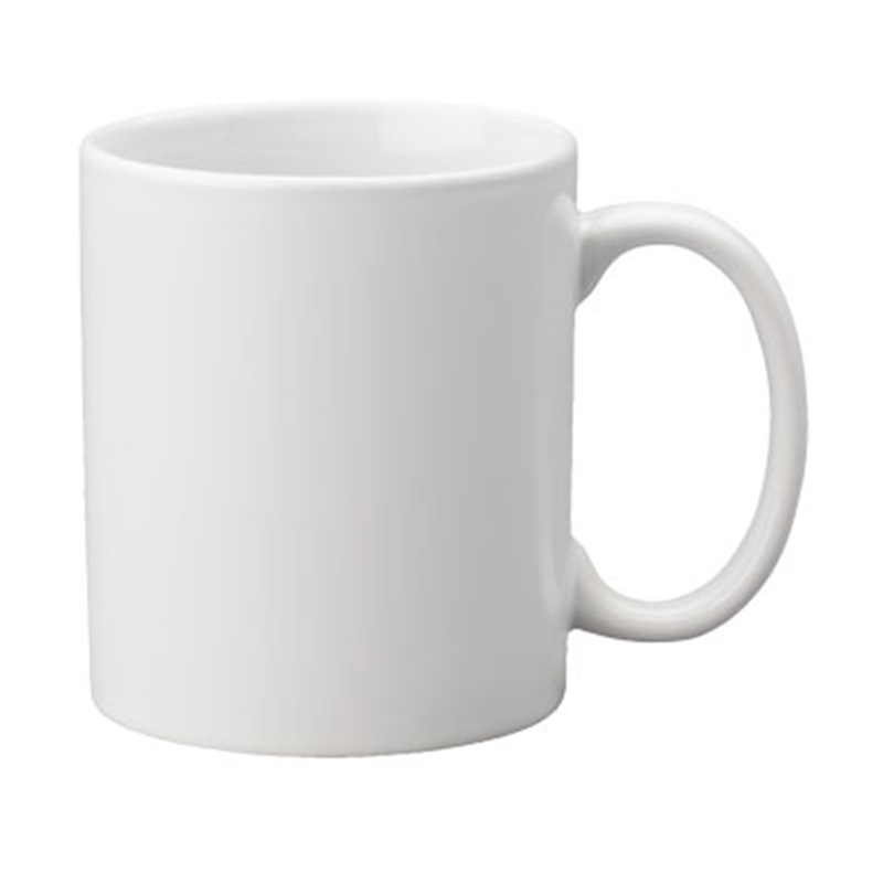 White Coffee Mug Png C-handle