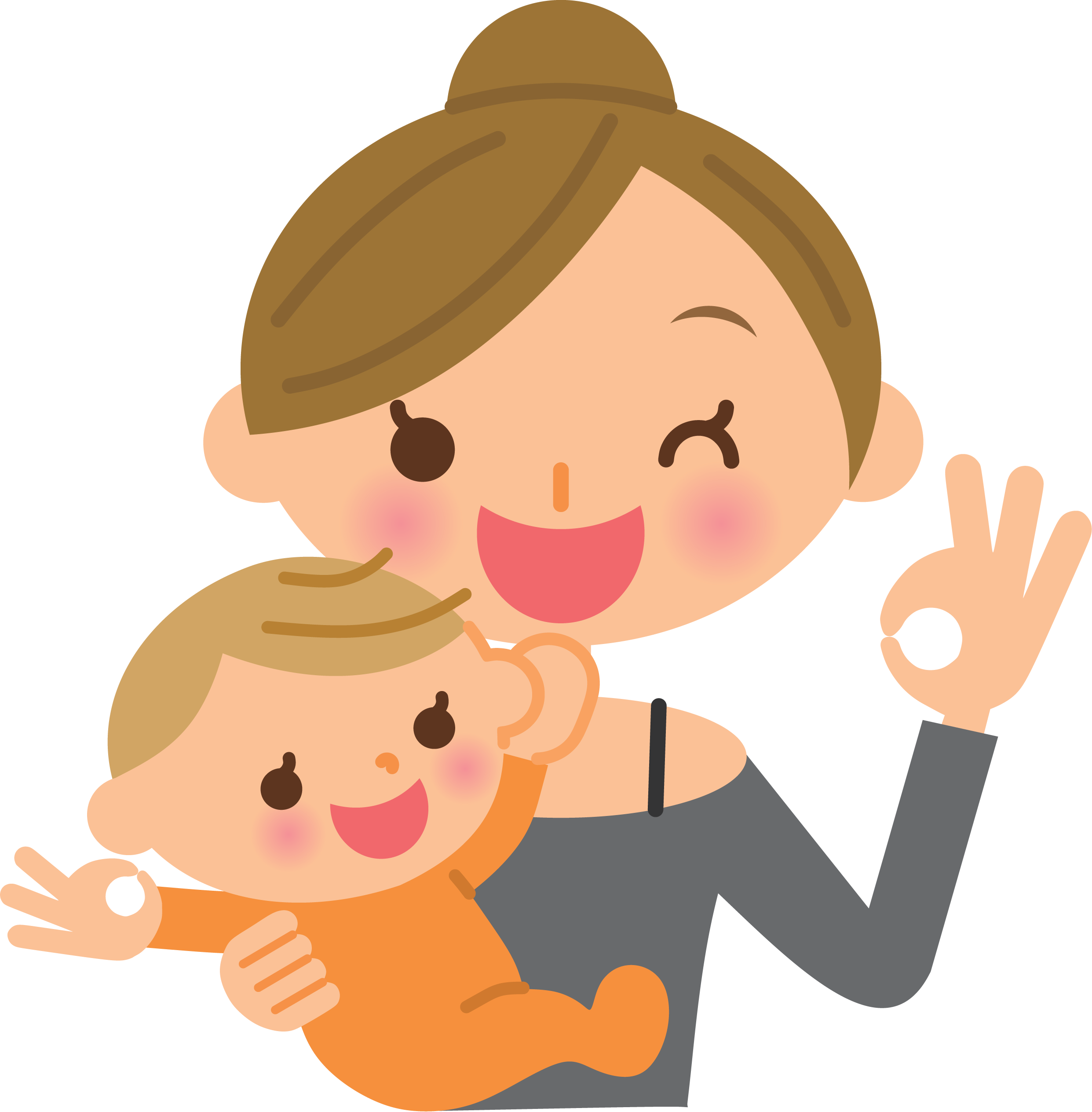 mother and daughter clipart. 