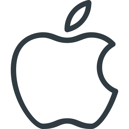 Apple Outline Icon. PNG ICO P