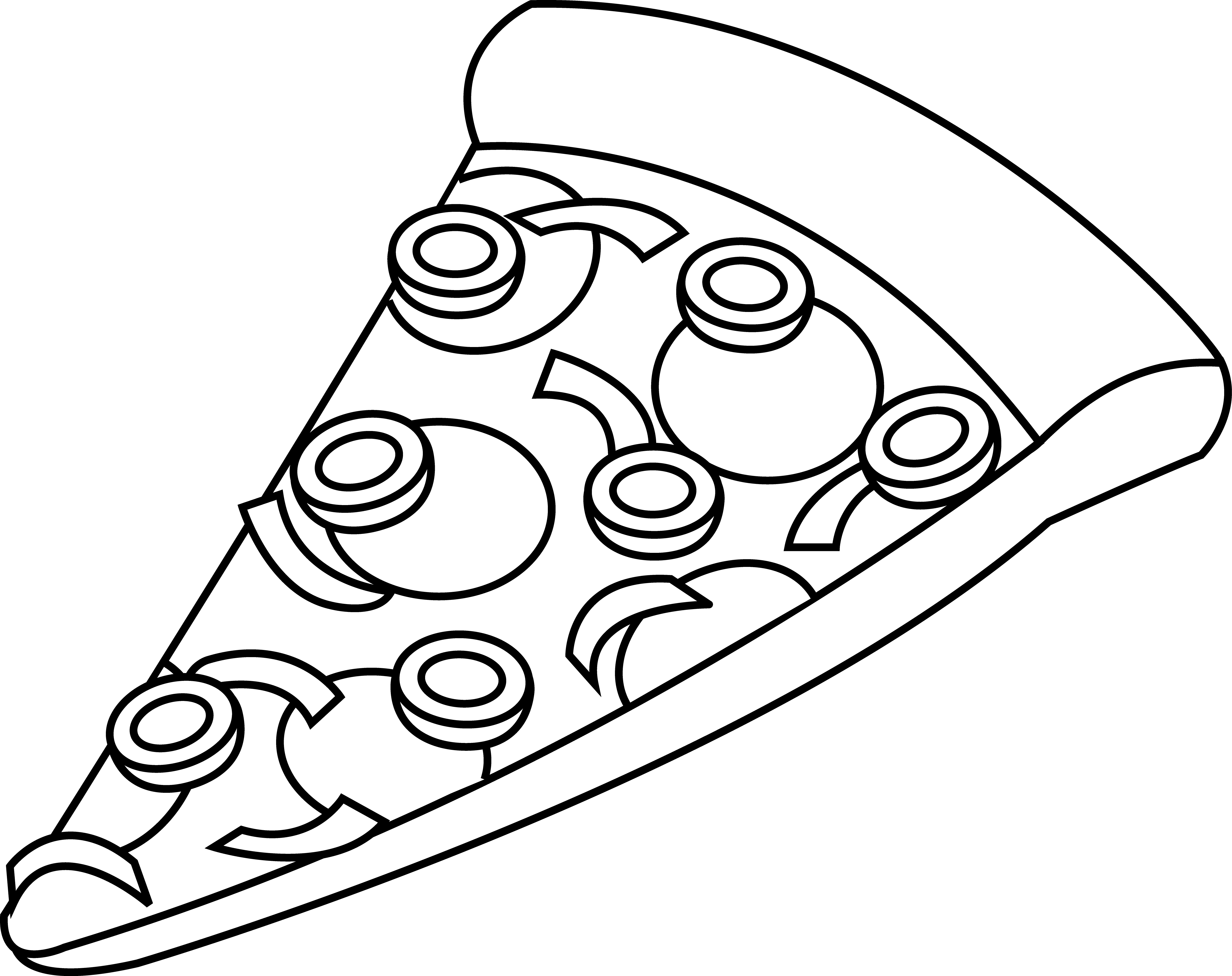 PNG Pizza Black And White - 79872