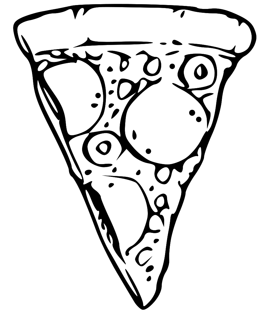PNG Pizza Black And White - 79873