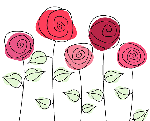 5 Cute Roses PNG by HanaBell1