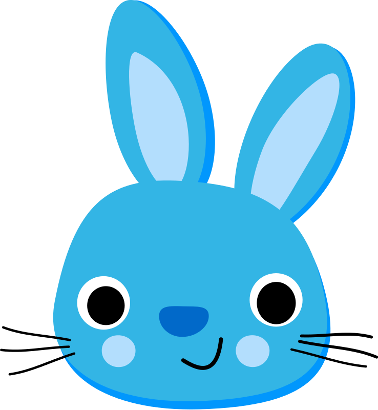 rabbit face vector graphic