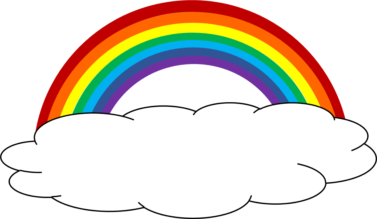 PNG Rainbow With Clouds - 65041