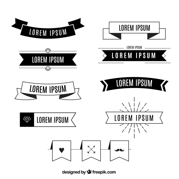 PNG Ribbon Black And White - 70446