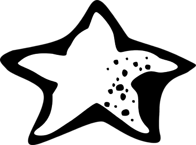 PNG Starfish Black And White - 59838