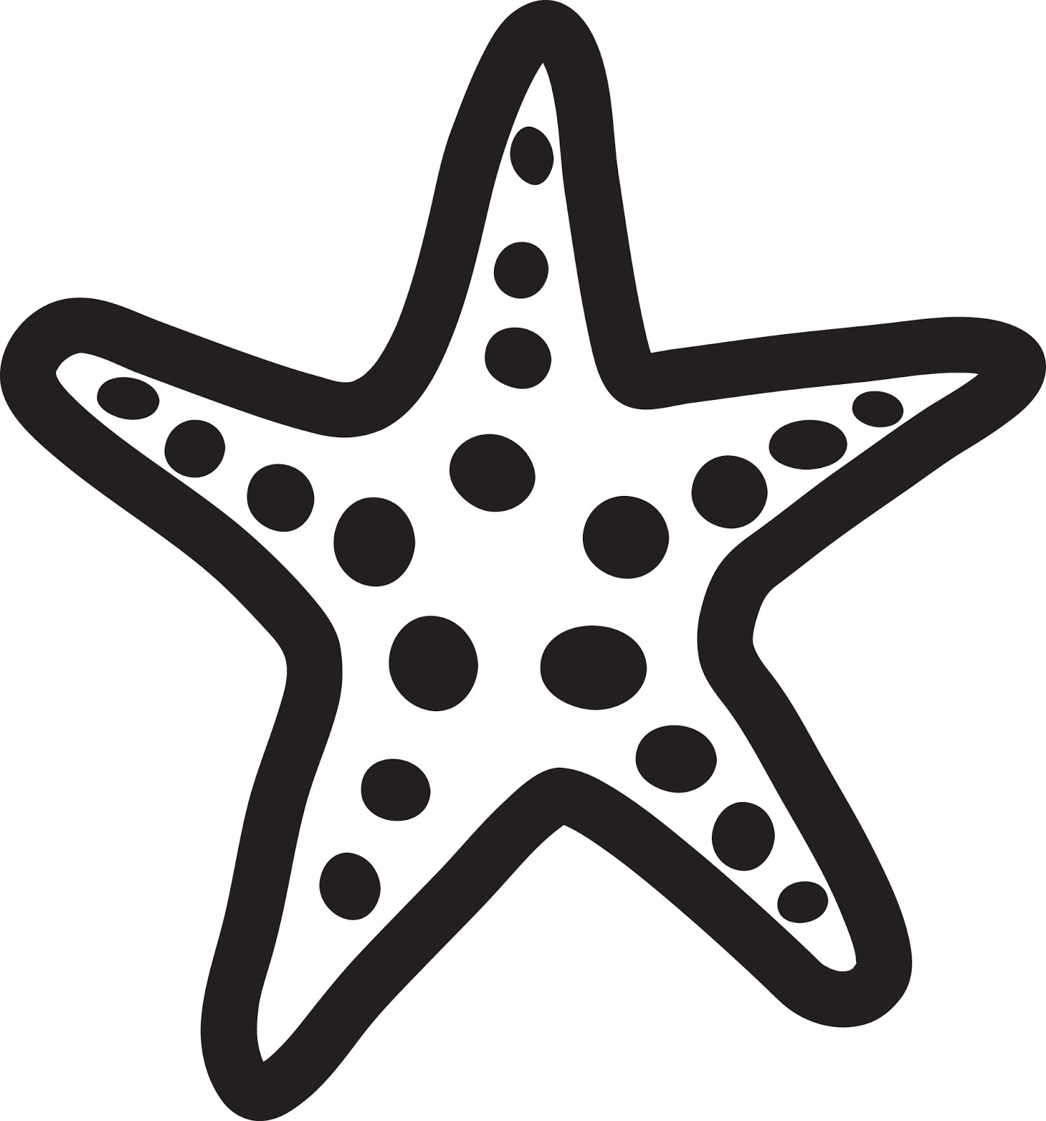 PNG Starfish Black And White - 59849