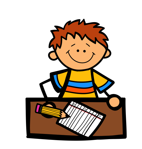 Student writing clipart