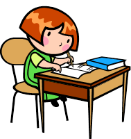 Student writing clipart