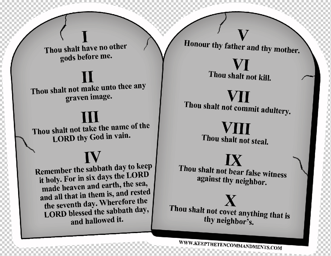 roman numerals ten commandmen