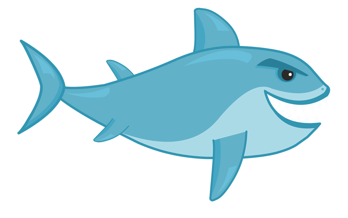 Pegatina tiburon dientes