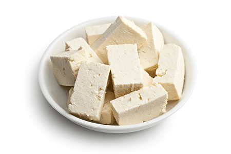 Tofu cheese is made from soyb