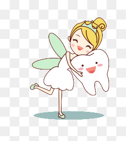 Cute tooth fairy collecting t