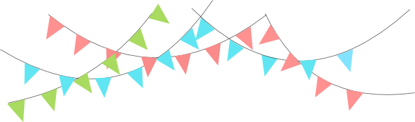 Triangle flag banner clipart 