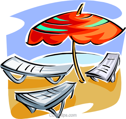 Strandkorb und Sonnenschirm V