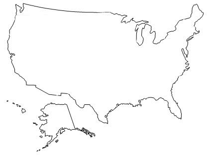 USA - outline