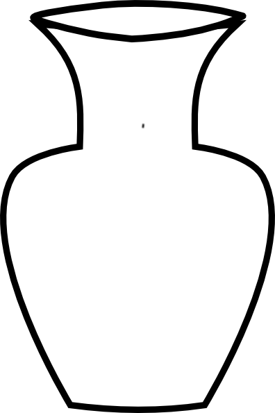 White Flower Vase Clip Art
