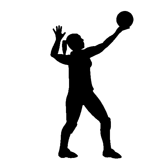 Volleyball Player Hitting Sil
