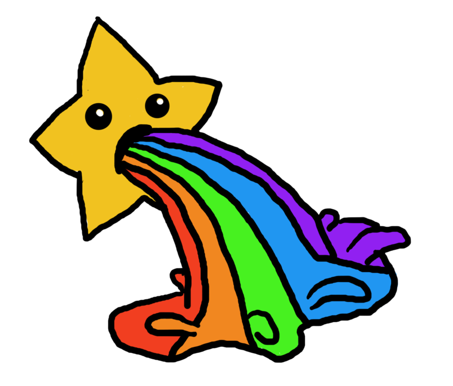 rainbow star vomit by terrabi