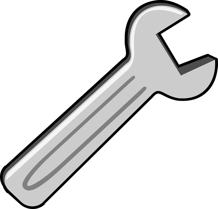 Schraubenschlüssel, Hammer, 