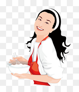 Cook a woman. PNG PSD
