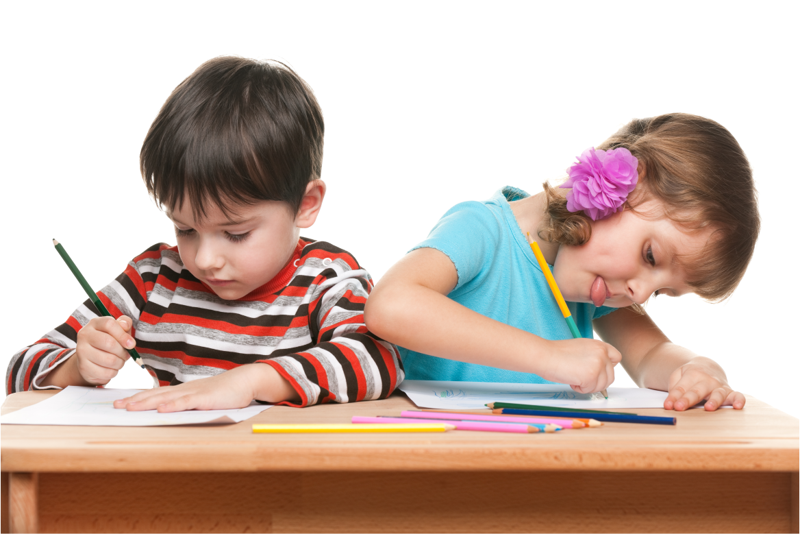 Kids reading and writing clip