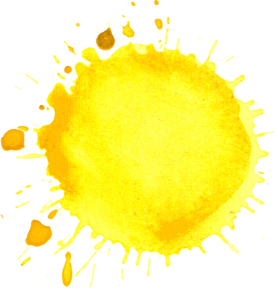 Yellow Splash Ink Clip Art