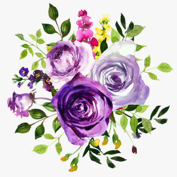 Purple And Pink Flowers PNG - 169858