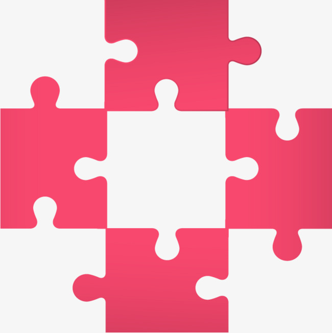 Vector red puzzle, HD, Vector