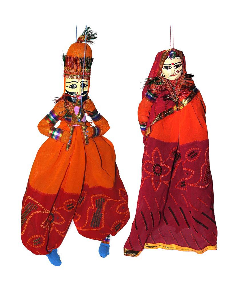 Rajasthan puppets couple (h- 