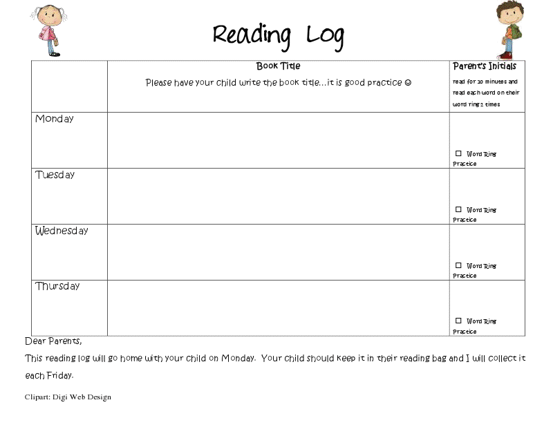 Reading Log PNG - 44994