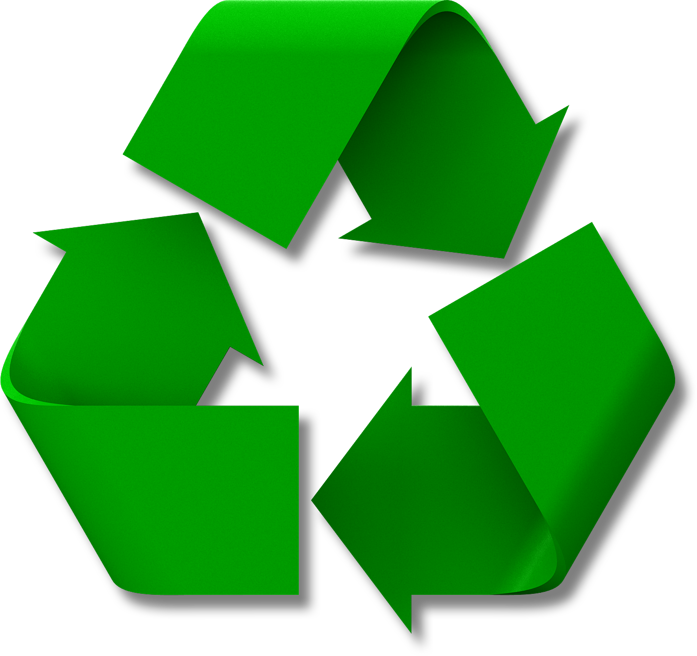 Dark green recycling symbol