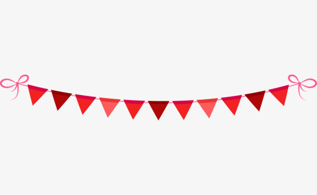 Red And White Bunting Clip Ar