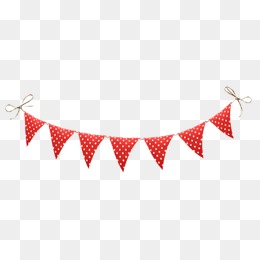 Red And White Bunting Clip Ar
