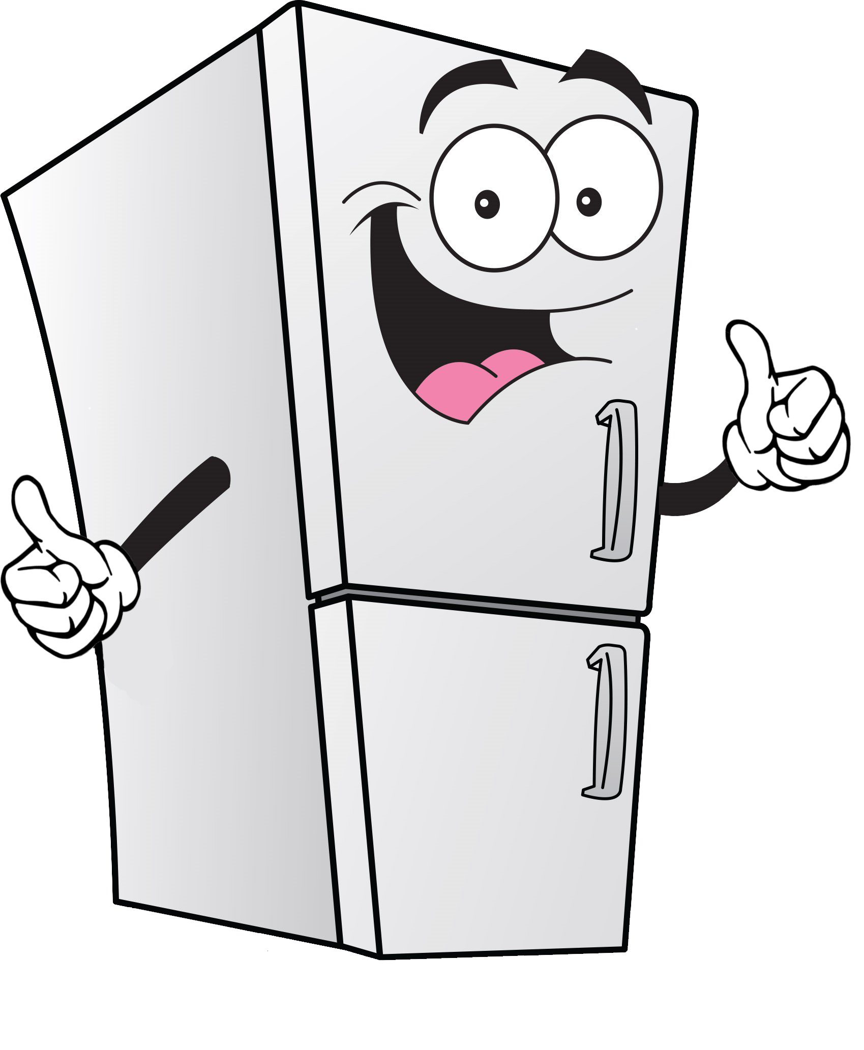 Refrigerator PNG Black And White - 75879