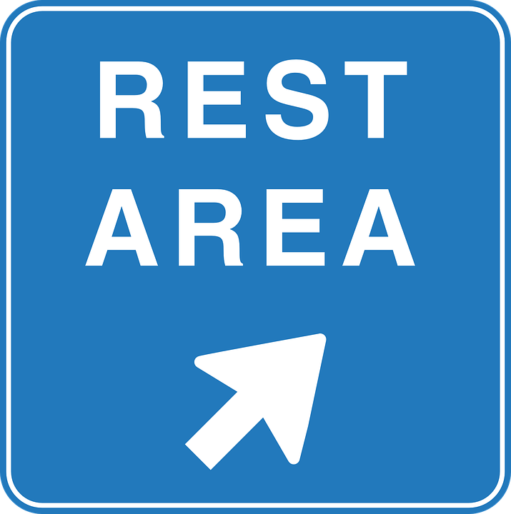 rest area arrow right ahead t