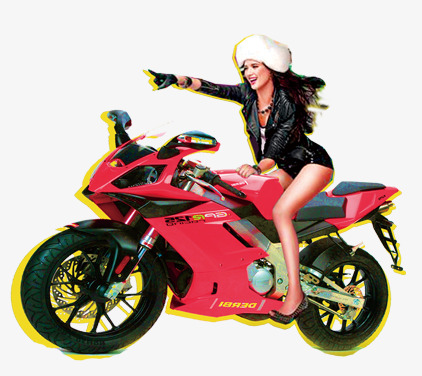 girl riding a motorcycle, Rid